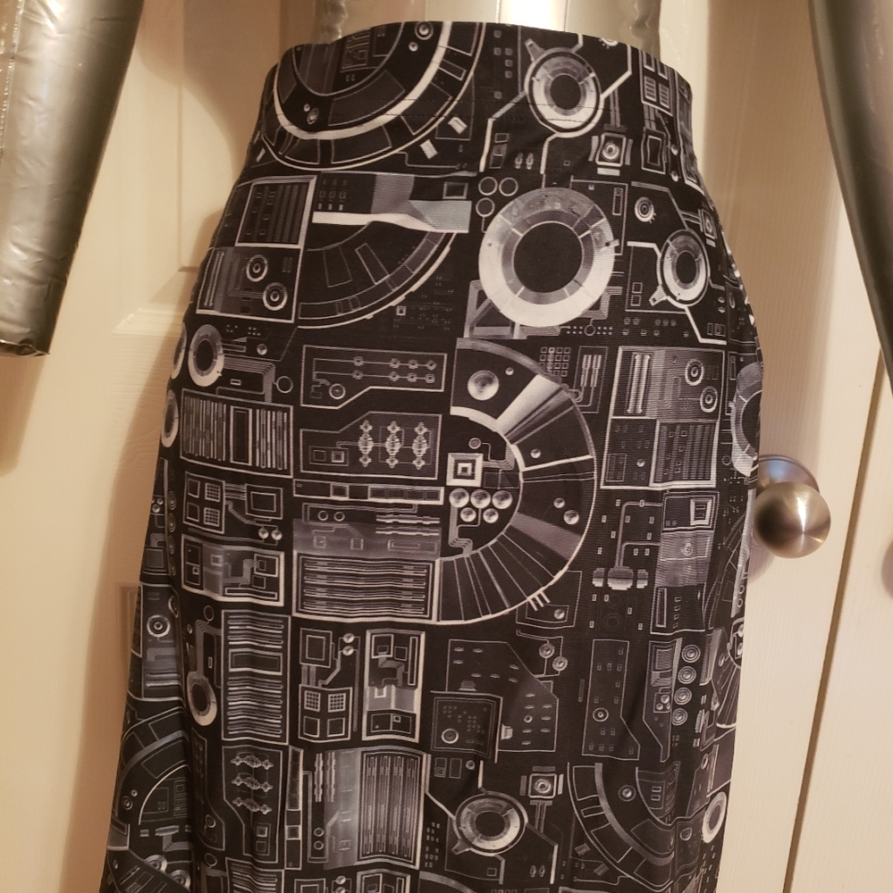 Dvstrial Dystopian Future Streetwear Cyberpunk Pencil Skater Skirt